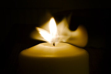 beautiful candle in night time for background