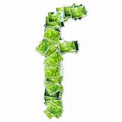 Obraz premium 新緑の写真でアルファベットの小文字