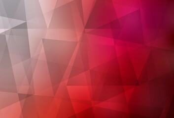 Light Red vector gradient triangles texture.
