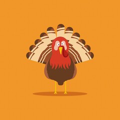 turkey animal thanksgiving funny character poster