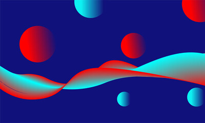 abstract wavy background with bubbles
