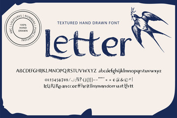 Handwritten font. Typography creative sans serif alphabet. Modern lettering abc set for text and logo design. Vector typeface.
