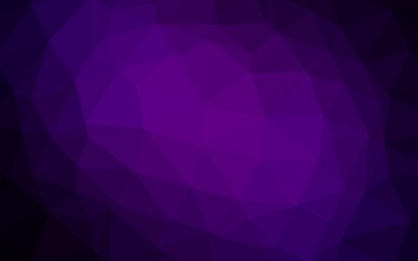 Dark Purple vector polygonal pattern.