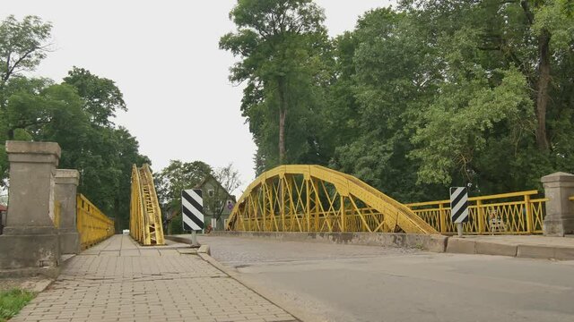 Silute Yellow Bridge Over the Sysa River.