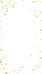 Gold stars random luxury sparkling confetti. Scatt