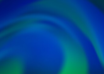 Dark BLUE vector blurred shine abstract template.