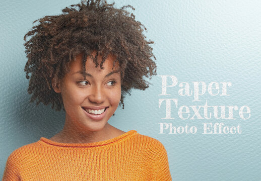 Paper Sheet Texture Photo Effect Mockup