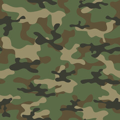 Fototapeta premium Vector camo seamless trendy vector pattern for textiles. Hunting print.