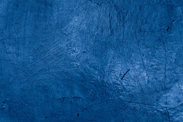 Old wall pattern texture cement blue dark abstract  blue color design are light with black gradient background.