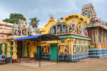 Colorful Hindu Temple in Trincomalee, Sri Lanka.