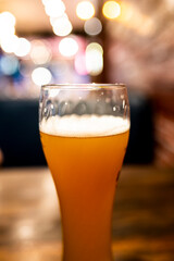 a mug of cold beer close up