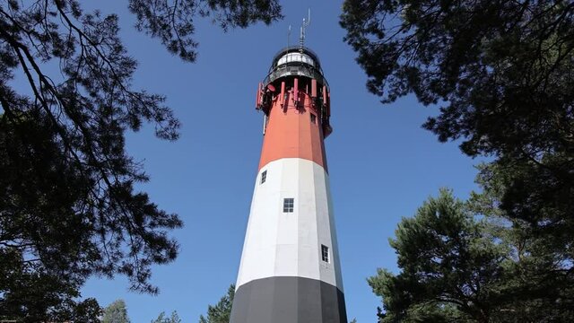 Stilo Lighthouse in Osetnik on Baltic Sea in Poland
