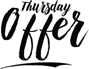 Thursday Offer Handwritten Font Calligraphy Font For Sale Banners Flyers and Templates