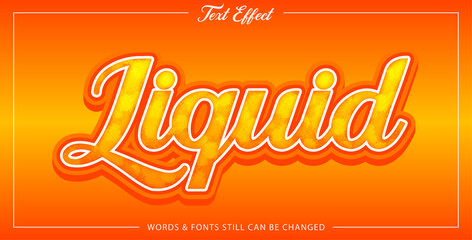 Font effect style liquid