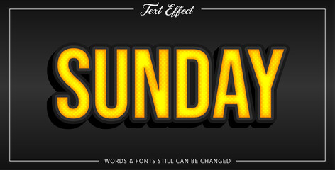 Font effect style sunday