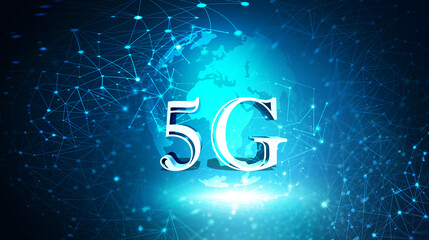 Wireless network speed evolution 5G concept
