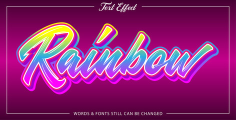 Font effect style rainbow