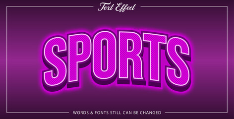 Font effect style sports