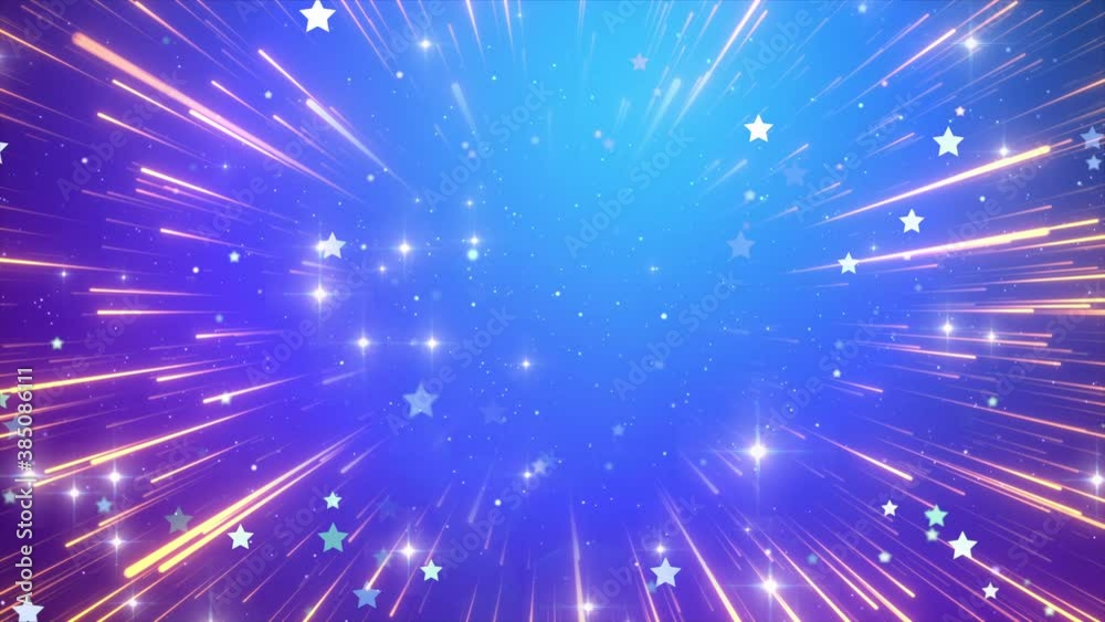Canvas Prints flying stars glitter particles backdrop loop.