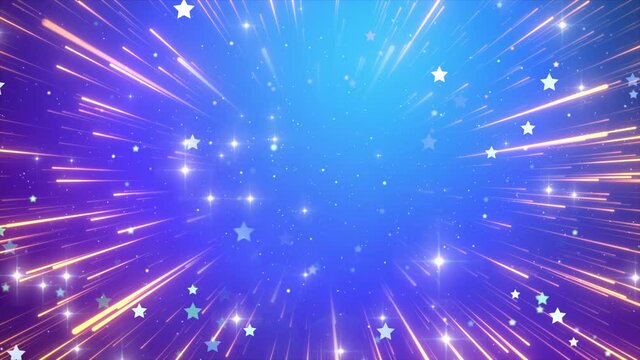  flying stars glitter particles backdrop loop.