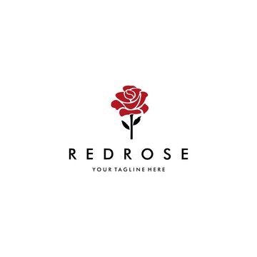 Red rose logo vector icon flower download