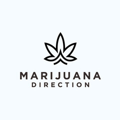 abstract marijuana logo. medicine icon