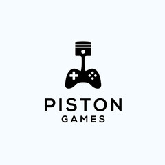 abstract gaming logo. piston icon