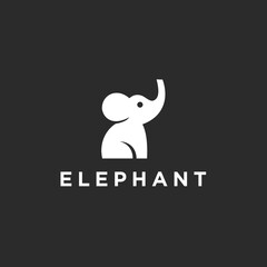abstract elephant logo. mammoth icon