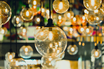 retro Edison light bulb decor close up