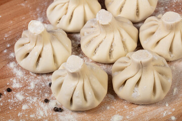 Georgian raw Khinkali