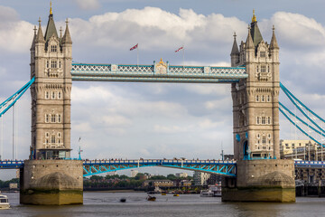 Fototapeta na wymiar View of the Tower Bridge in London, UK