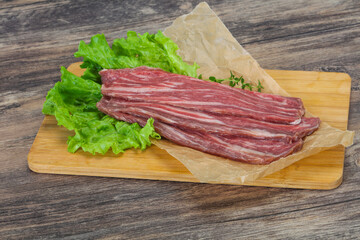 Raw Thick pork steak for cooking