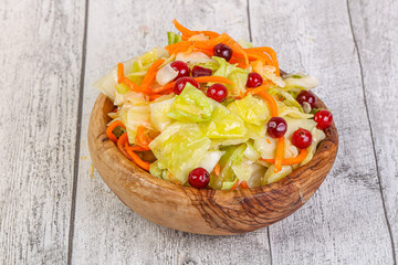 Pickled cabbage salad with herbs