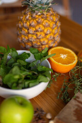 still life with pineapple