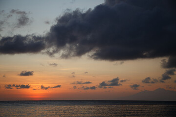 sunset over the sea
