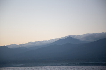 fog over the mountains