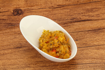 Relish sauce with cucumbers and mustard