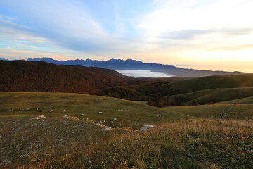 Sunrise at Mount Pizzoc in Italy