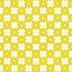 Vector seamless pattern texture background with geometric shapes, colored in yellow, white colors.