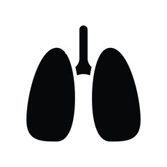 Lungs Human Internal Organ Glyph Icon