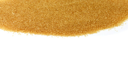 Brown sugar isolated on white background.