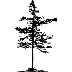 silhouette of a tree vector