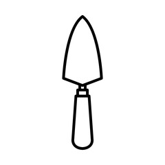 Gardening shovel line style icon design, garden planting and nature theme Vector illustration