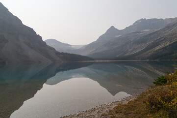 Bow Lake on a Smoky Day