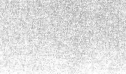 Vector fabric texture. Distressed texture of weaving fabric. Grunge background. Abstract halftone vector illustration. Overlay to create interesting effect and depth. Black isolated on white. EPS10.