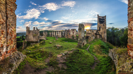 The Ruin of Zvířetice Castle located near Mlada Boleslav