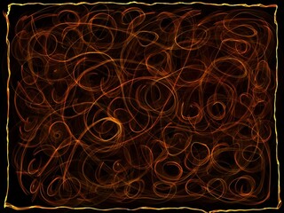 Background - fiery chaos, dark background and fiery single ribbons
 - obrazy, fototapety, plakaty