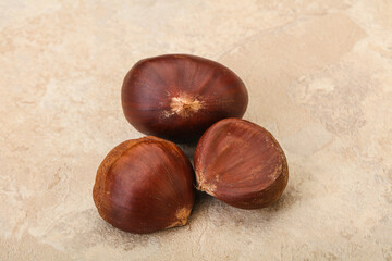 Organic natural sweet Chestnut heap