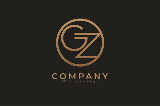 Abstract initial letter G and Z logo, usable for branding and business logos, Flat Logo Design Template, vector illustration