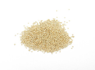 Organic Quinoa (Chenopodium quinoa) seeds isolated. quinoa seeds isolated on white background.